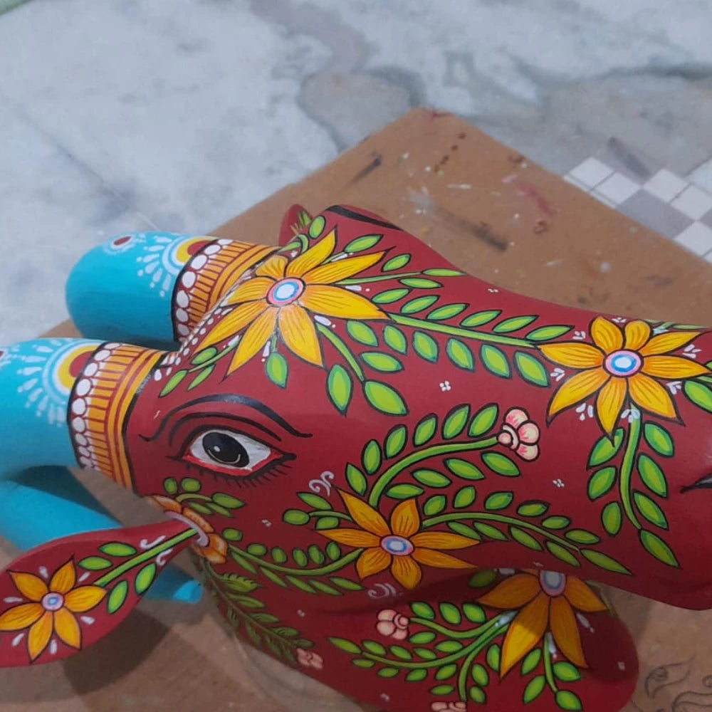 Hand-painted Pattachitra Ramhead Decor by Maavni