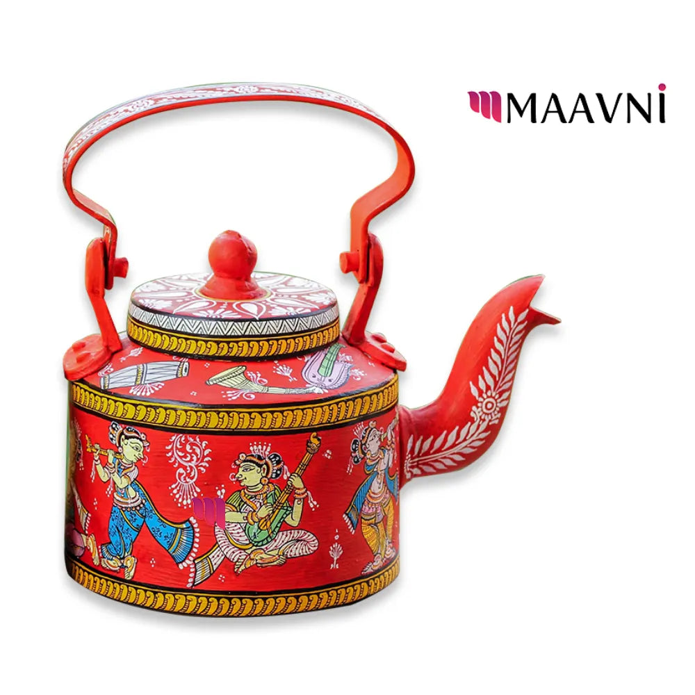 Hand-painted Pattachitra Musical Instrumental Kettle gallery image by Maavni