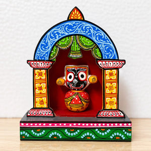 Hand-Painted Pattachitra-Style Mini Jagannath Temple Shrine