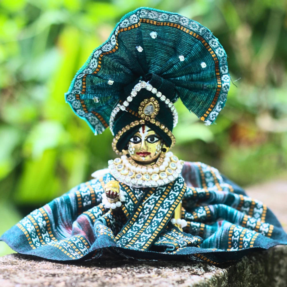 Hand-painted Pattachitra Bal Gopal With Dress Figurine by Maavni