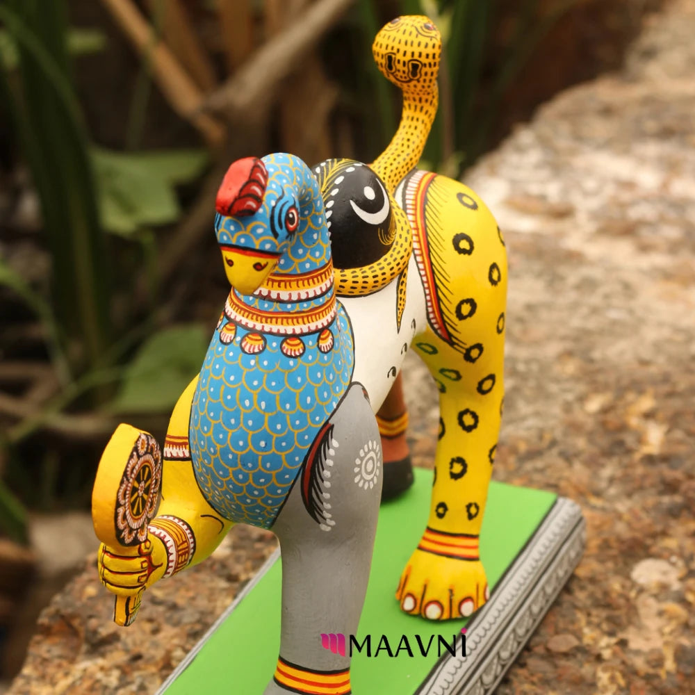Hand-painted Pattachitra Navagunjara Figurine gallery image by Maavni