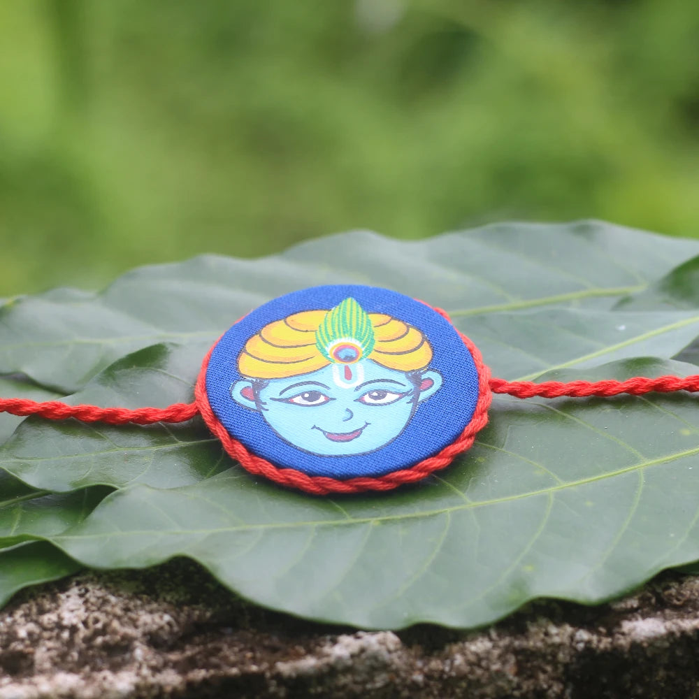 Hand-painted Pattachitra Baby Krishna Rakhi Festive Decor by Maavni