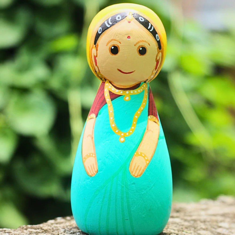 Hand-painted Pattachitra Yashoda Maiyaa Doll Festive Decor by Maavni
