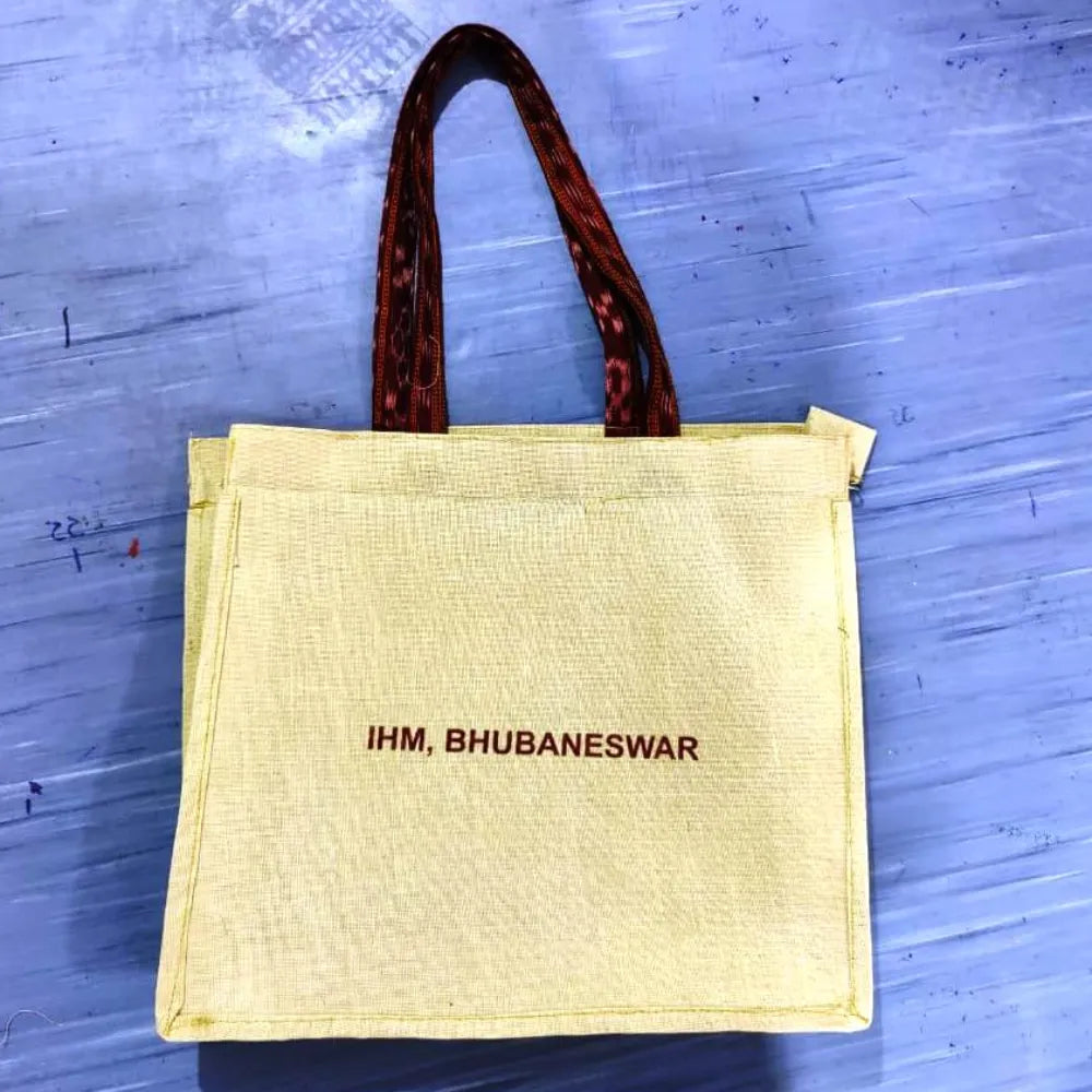 Hand-painted Pattachitra Corporate Jute Bag Ihm Decor by Maavni