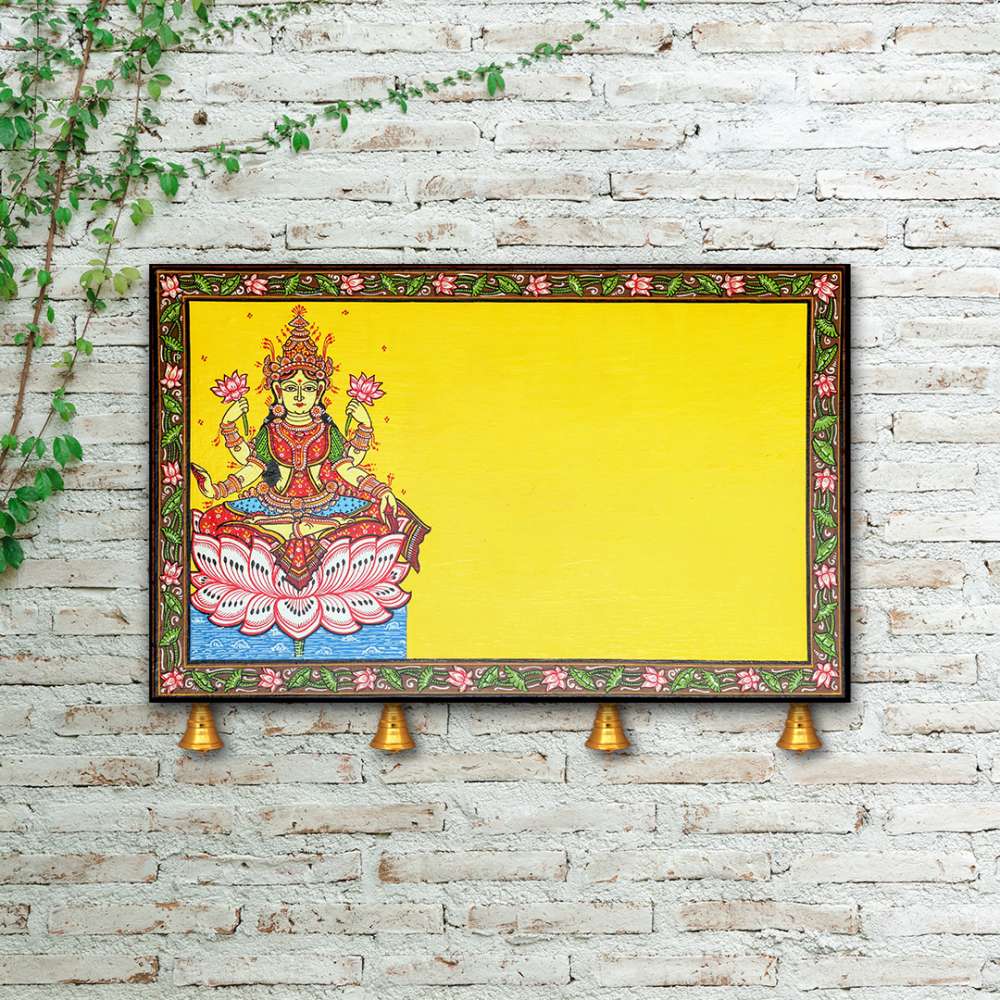 Hand-painted Pattachitra Laxmi Wall Plate by Maavni