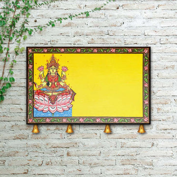 Hand-painted Pattachitra Laxmi Wall Plate by Maavni