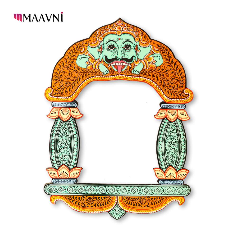 Hand-painted Pattachitra Rahu Navagraha Jharokha Decor by Maavni