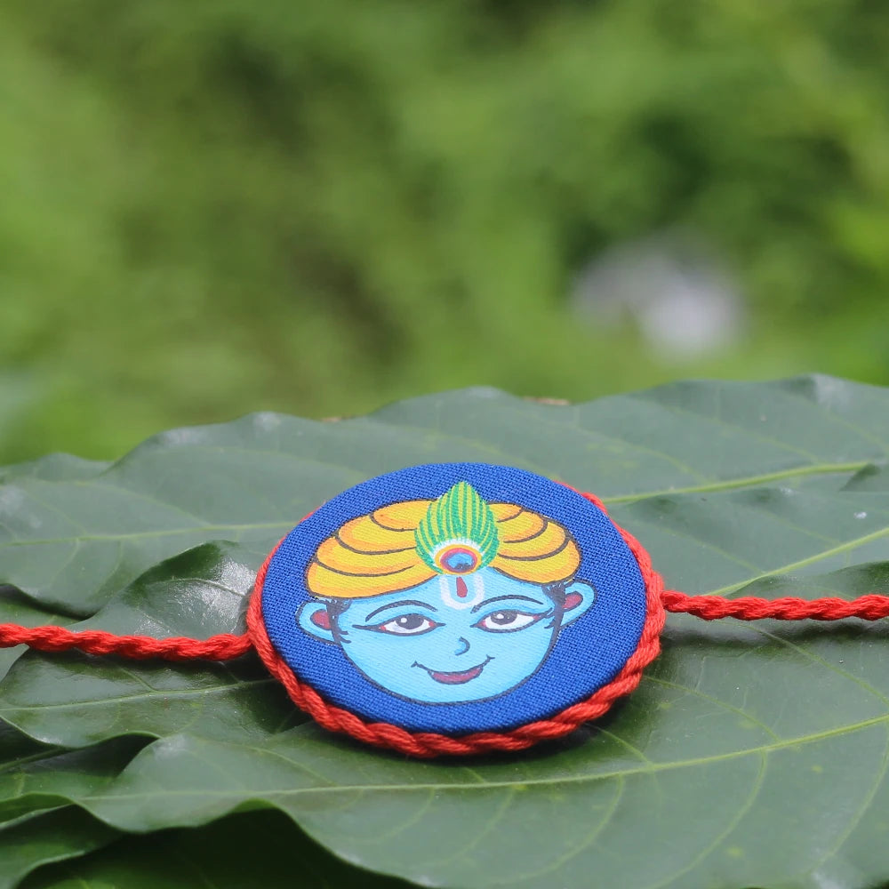 Hand-painted Pattachitra Baby Krishna Rakhi Festive Decor by Maavni