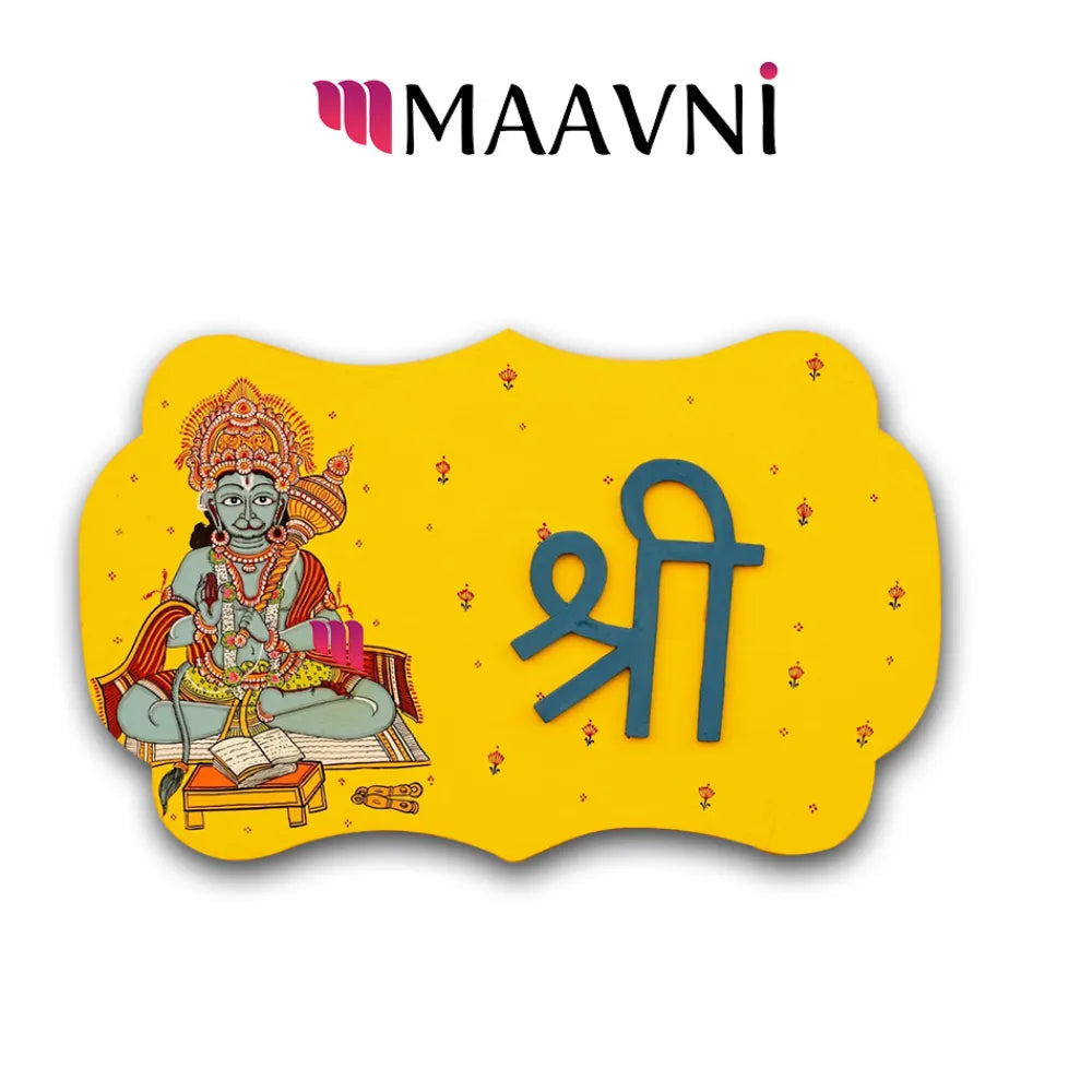 Hand-painted Pattachitra Hanuama Wall Plate by Maavni
