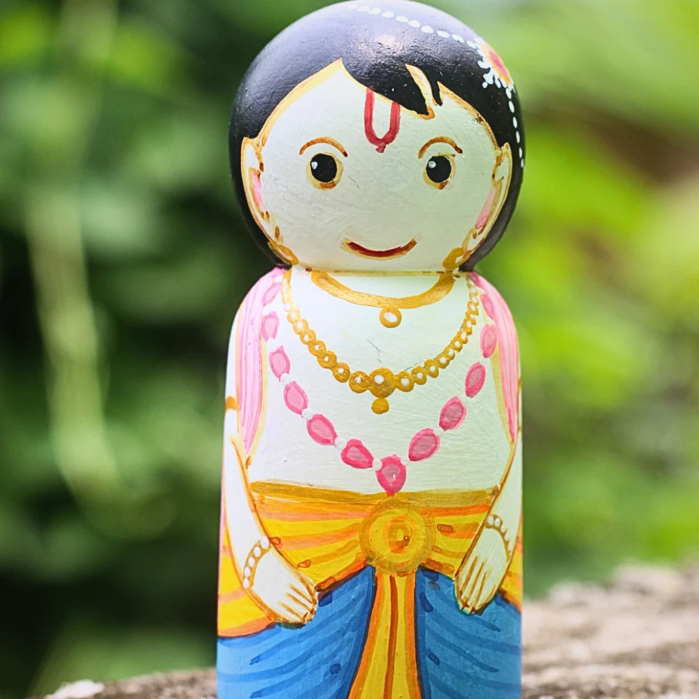 Hand-painted Pattachitra Balaram Doll Festive Decor by Maavni