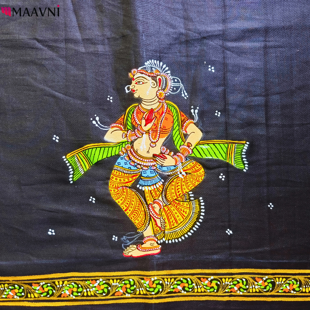Hand-painted Pattachitra dancing lady Blouse