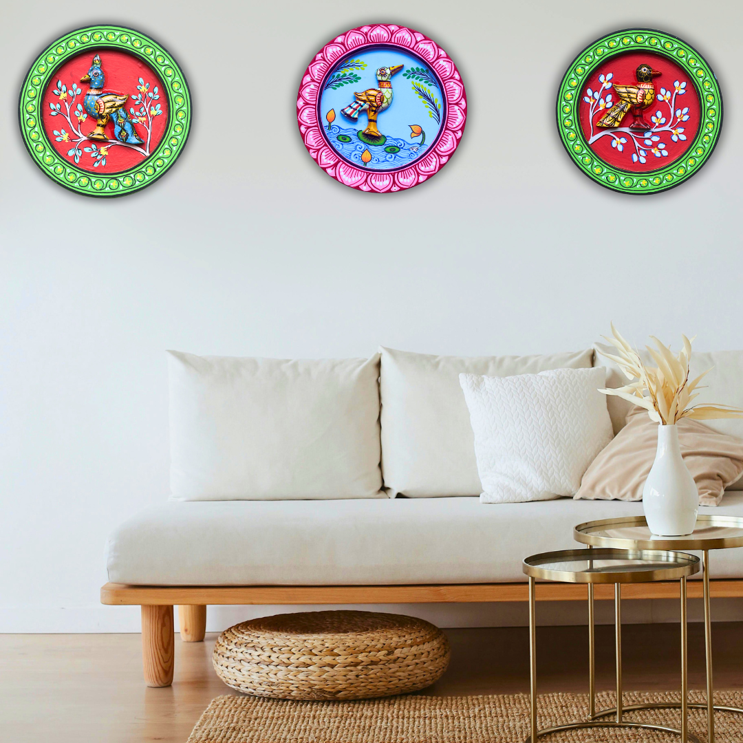 Hand-Painted Toy Pattachitra Wall Plate | Maavni