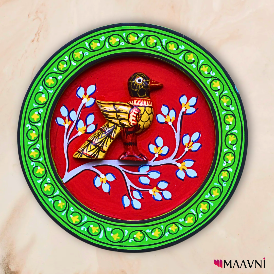 Hand-Painted Toy Pattachitra Wall Plate | Maavni