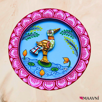 Hand-Painted Toy Pattachitra Wall Plate | Maavni