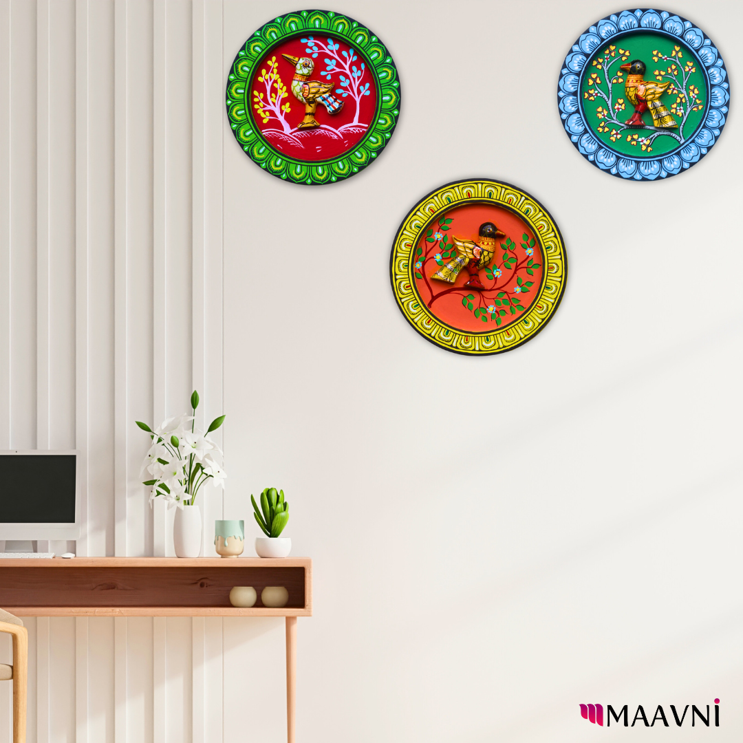 Hand-Painted Toy Pattachitra Wall Plate | Maavni