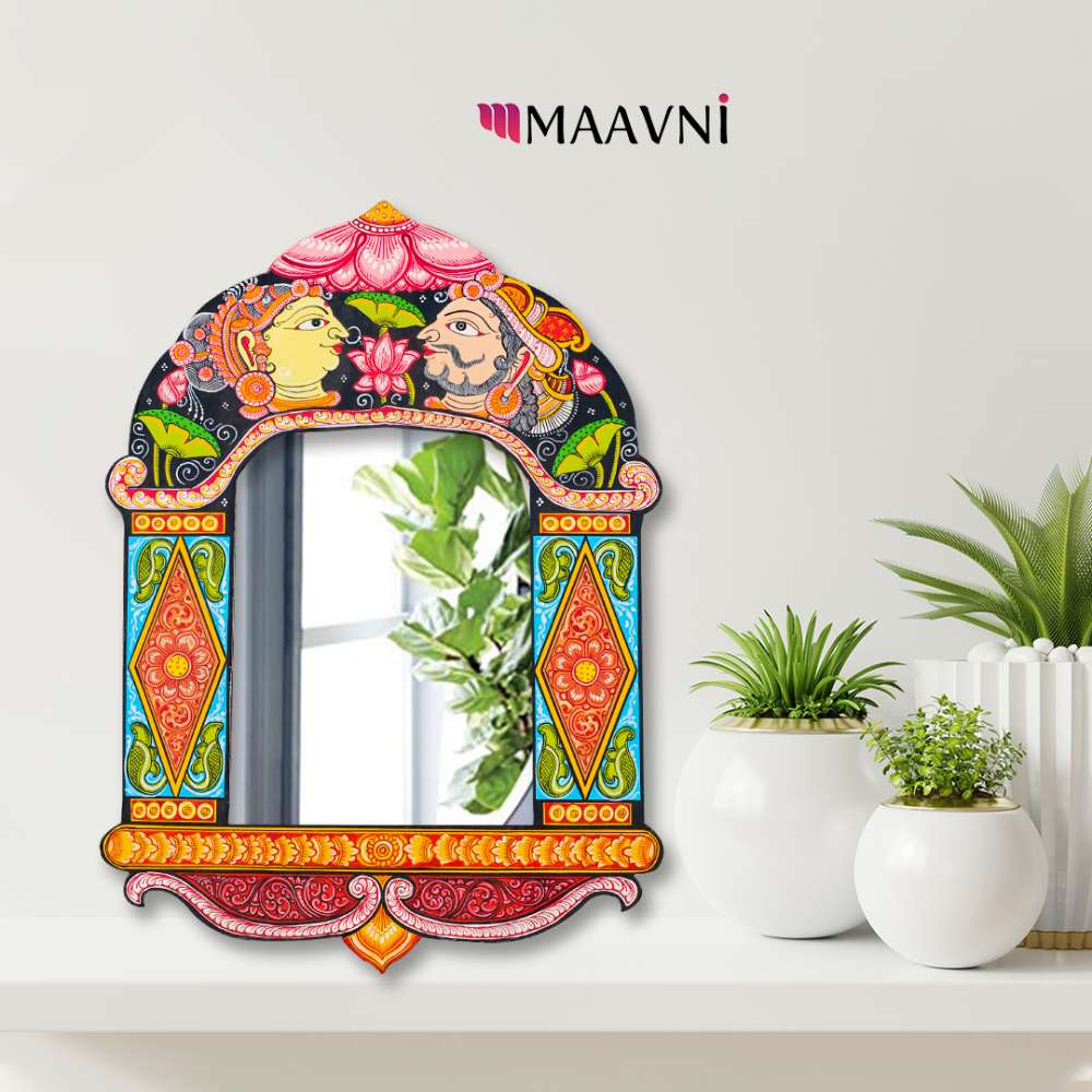 Hand-painted Pattachitra Raja Rani Jharokha By Decor by Maavni