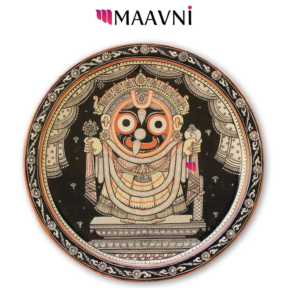 Hand-painted Pattachitra Jagannath Wall Plate by Maavni