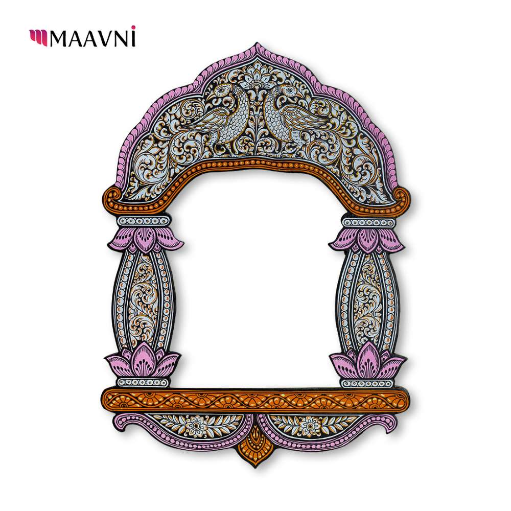 Hand-painted Pattachitra Peacock Jharokha By Decor by Maavni