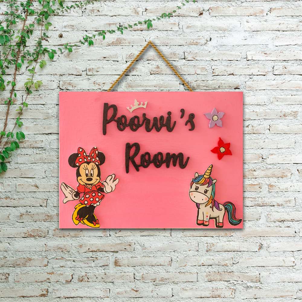 Hand-painted Pattachitra Girls Nameboard Decor by Maavni