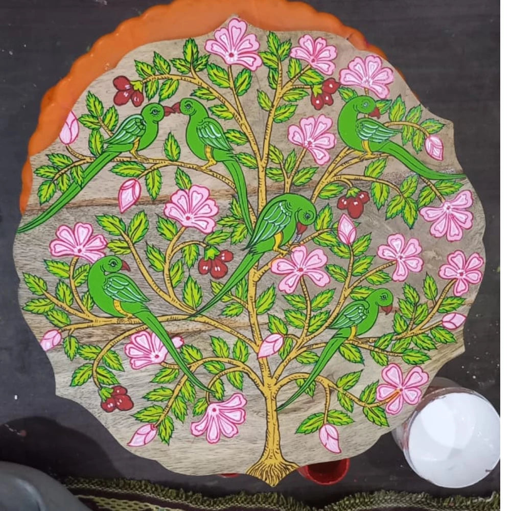 Hand-painted Pattachitra Large Wall Plate by Maavni