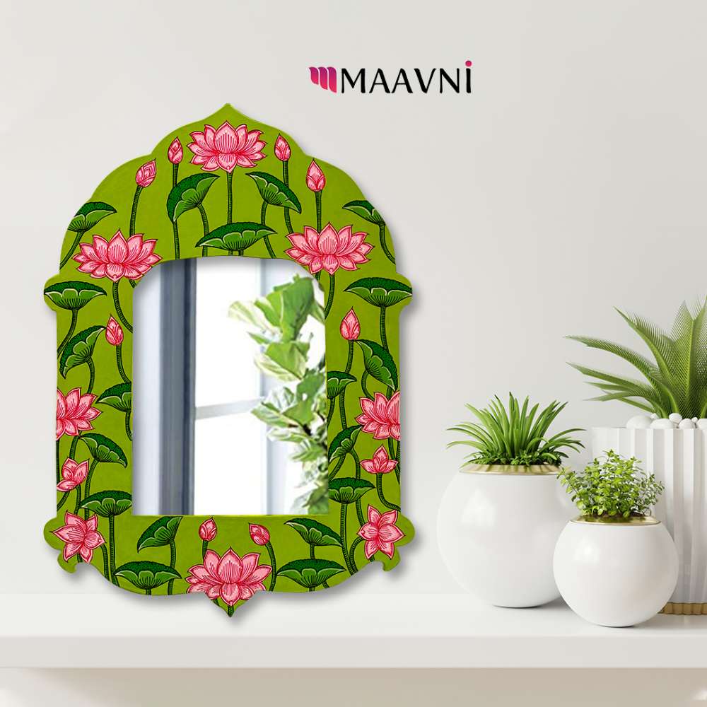 Hand-painted Pattachitra Lotus Theme Jharokha By Decor by Maavni